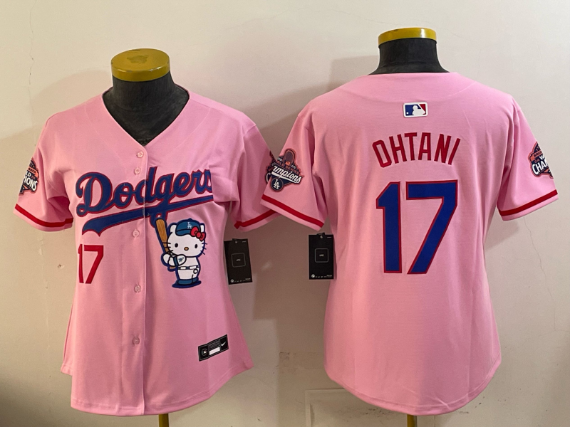 women Los Angeles Dodgers #17 Ohtani pink Game 2026 Nike MLB Jersey 0654001->women mlb jersey->Women Jersey